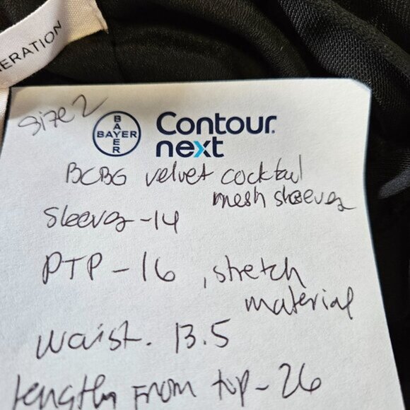 BCBG Mini Dress Velvet like material size 2 - Picture 9 of 14